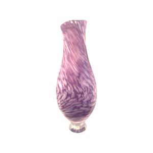 Vase lavender and white handblown